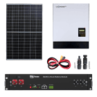 Impianto fotovoltaico con accumulo on grid pannelli 430W inverter LUX 3KW con batteria litio modulabile da 2.4Kwh