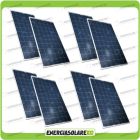 Set 8 Pannelli Solari Fotovoltaici 200W 12V Policristallino Pmax 1600W Baita Barca
