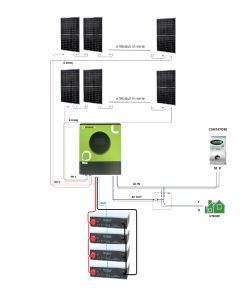 3Kw photovoltaic system 11KW hybrid inverter Dyness 4.8KWh storage