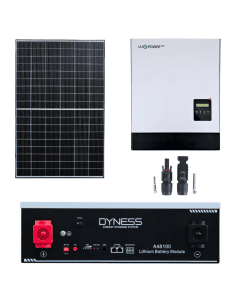 Impianto fotovoltaico con accumulo on grid pannelli 430W inverter LUX 5KW con batteria litio modulabile da 4.8Kwh