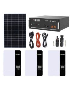 Impianto fotovoltaico trifase 2.5KW  Inverter Growatt SPF5000 5KW accumulo US5000 Pylontech