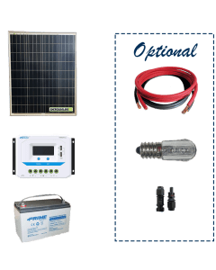 Kit starter PRO pannello solare e regolatore di carica VSAU con prese USB e funzione crepuscolare