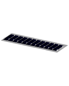 Kit Struttura per dodici Pannelli fotovoltaici Verticale Fronte Sole su tetto in Lamiera Grecata o Guaina Ardesiana
