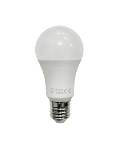 Lampada bulbo a LED 9W 12V 24V DC Luce Naturale 4000K E27