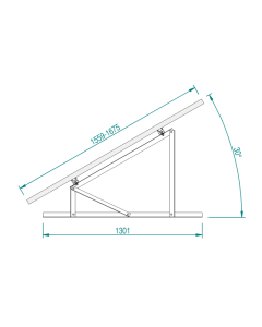 Supporto Triangolare 30° Verticale senza Zavorra TL101.30