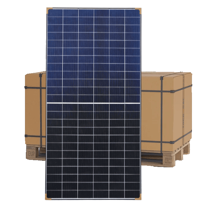 Bancale 36 pannelli solari fotovoltaici monocristallini 610W bifacciali cella Half-Cut TopCon black frame