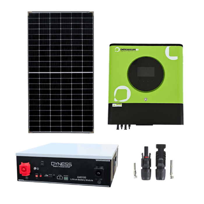 Impianto fotovoltaico 5Kw inverter ibrido 11KW accumulo Dyness 4.8KWh