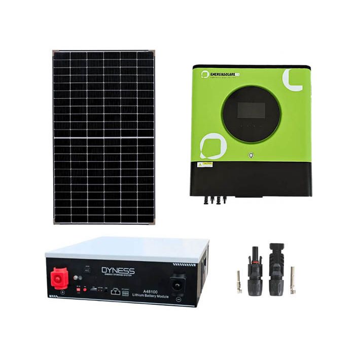 Impianto solare fotovoltaico 5KW inverter MAX 8KW accumulo 9.6Kwh