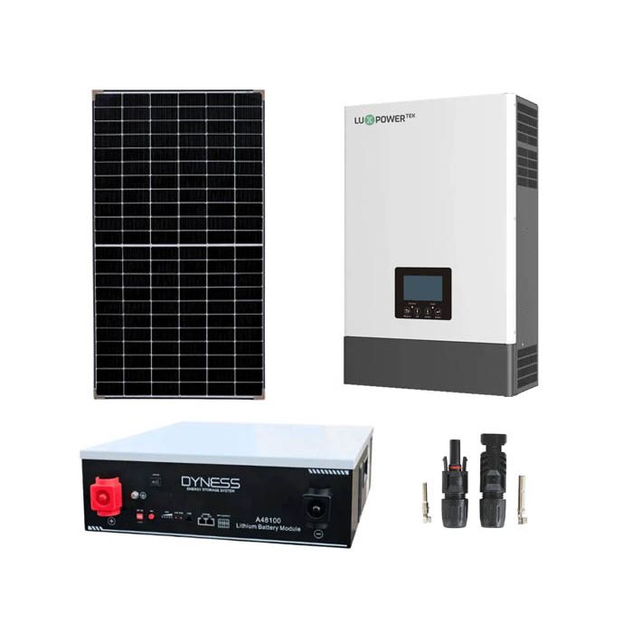 Impianto solare fotovoltaico 6KW off grid inverter 6KW accumulo 9.6KWh