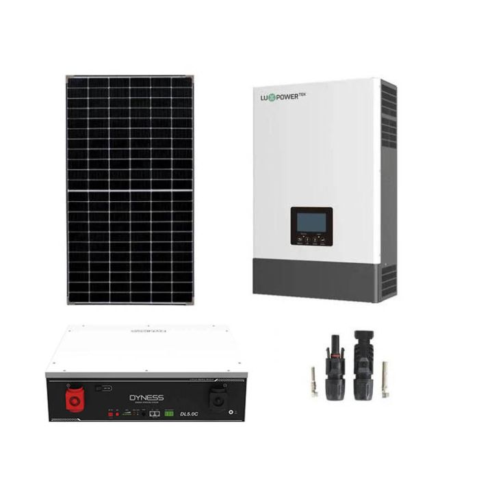 Impianto solare fotovoltaico da 3KW a 8KW off grid monofase inverter SNA Lux Power 6KW con accumulo