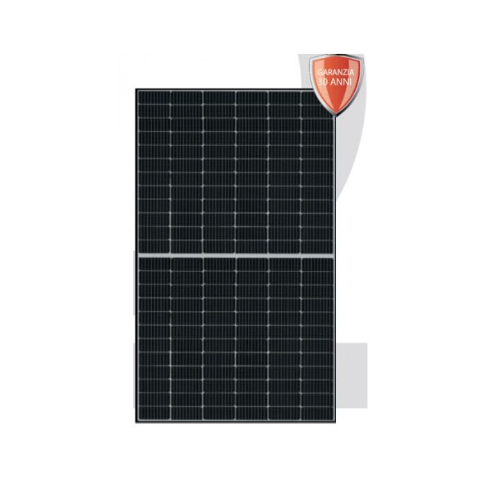 Pannello Solare Fotovoltaico 500W 24V Monocristallino cornice nera tipo Half-Cut