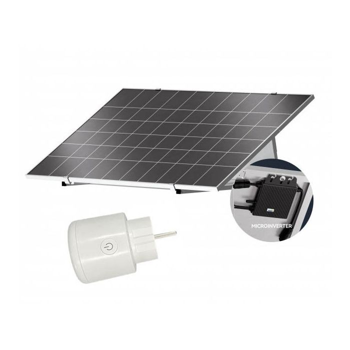 Plug & Play 400W photovoltaic kit with 300W foldable garden microinverter with Smart Plug WIfi for monitoring