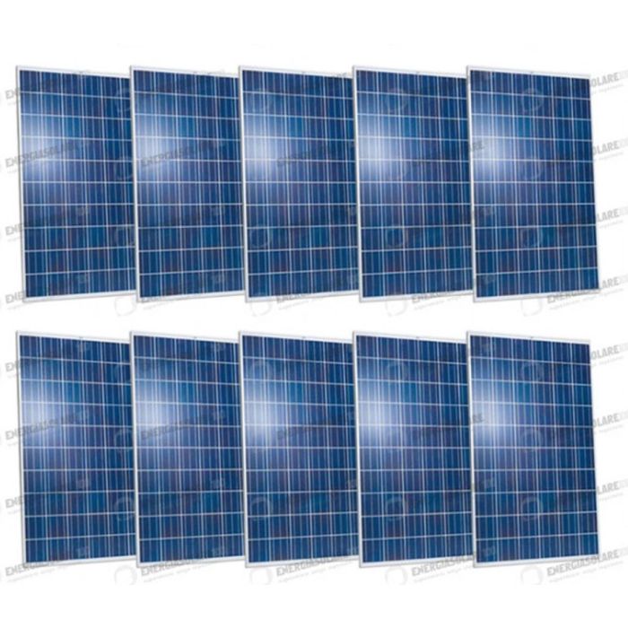 Set 10 Pannelli Solari Fotovoltaici 280W Extra-Europeo 30V tot. 2800W Casa Baita Stand-Alone