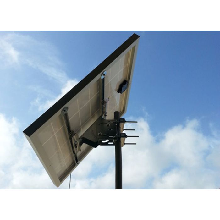 Supporto di fissaggio testapalo per moduli fotovoltaici da 50W a 100W palo max 60mm